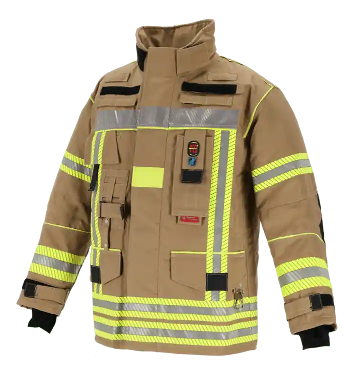 Novotex Feuerwehr Überjacke NTI 112 Model2 -GOLD- segmentiert