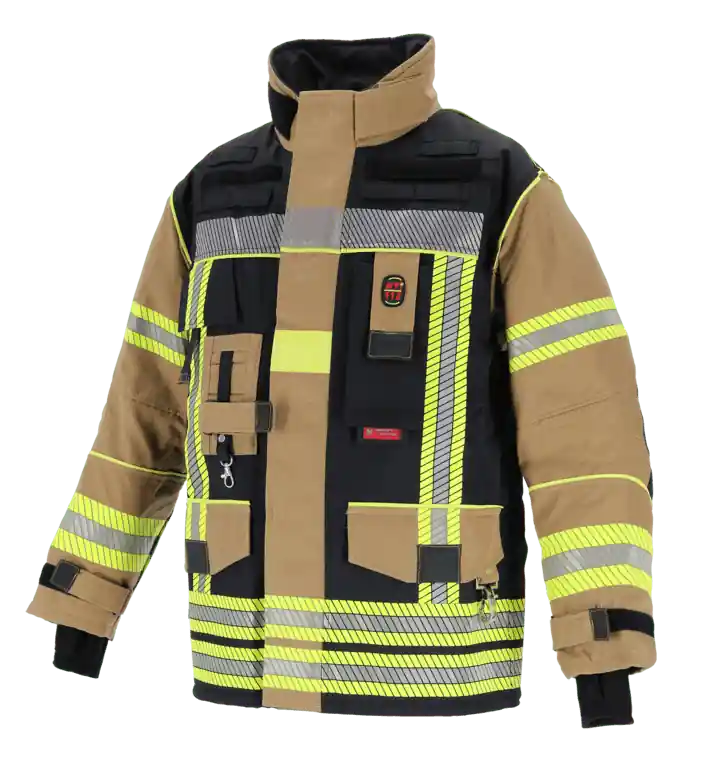 Novotex Feuerwehr Überjacke NTI 112 Model2 -BLAU/GOLD- segmentiert
