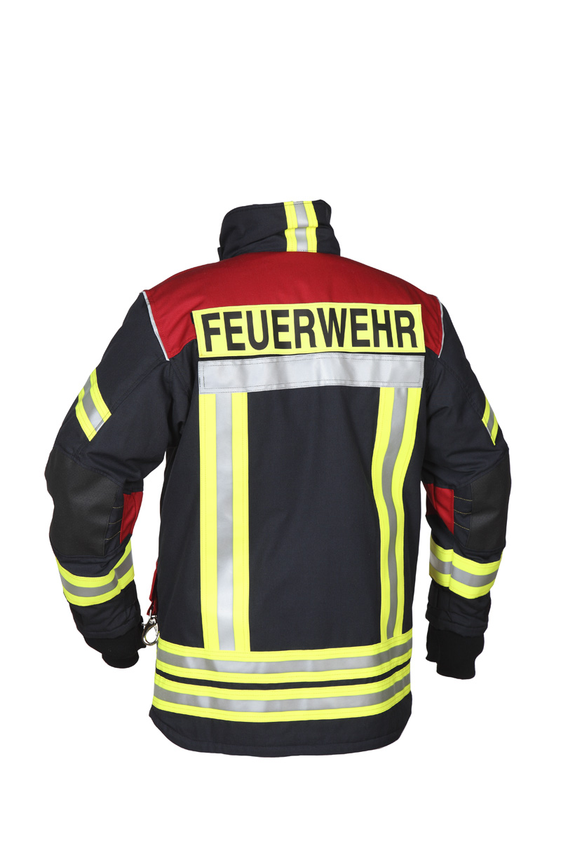 Novotex Feuerwehr Überjacke NTI 112 Model1 -SCHWARZBLAU/ROT-  Gr. 0(46/48)