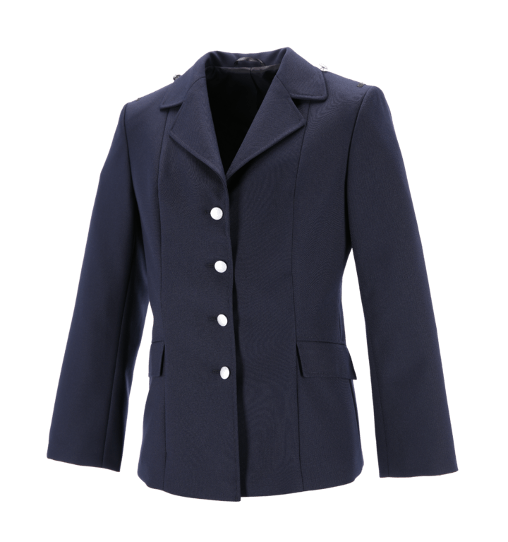 Novotex Uniformblazer Damen mit Knopf und Trense Serge SCHWARZBLAU