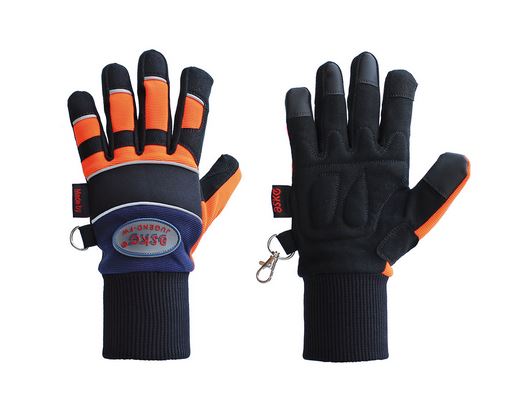 askö Jugend-FW Handschuh Strickbund -BLAU/ORANGE-