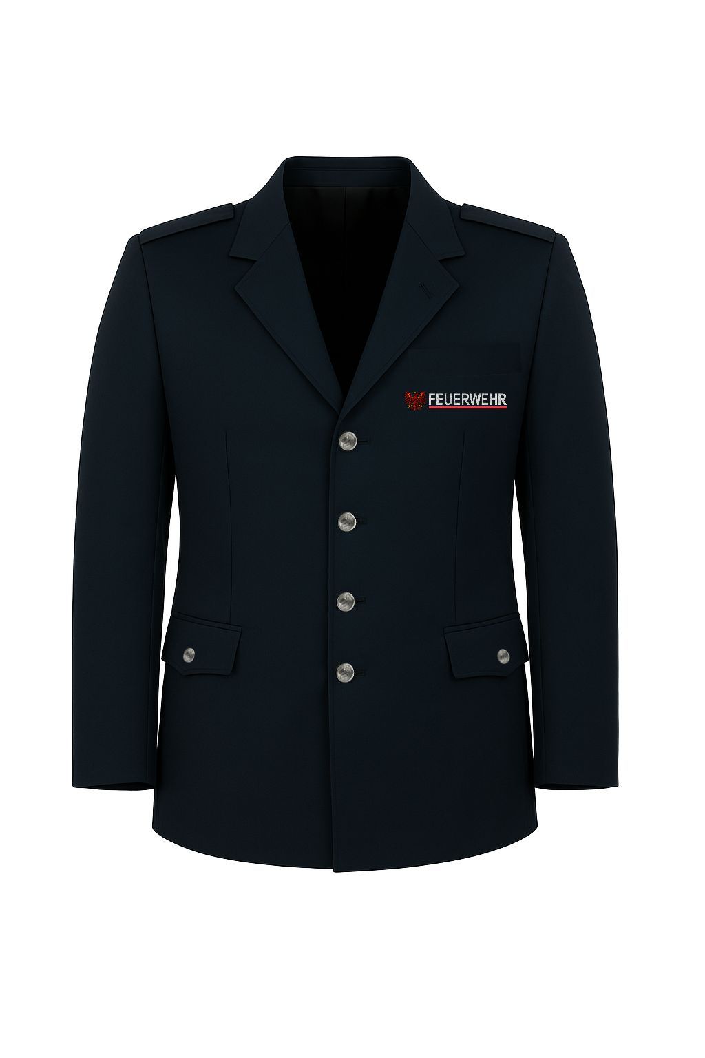 Klassiker Uniformjacke Brandenburg Herren -SILBERNE KNÖPFE- Gr. 29