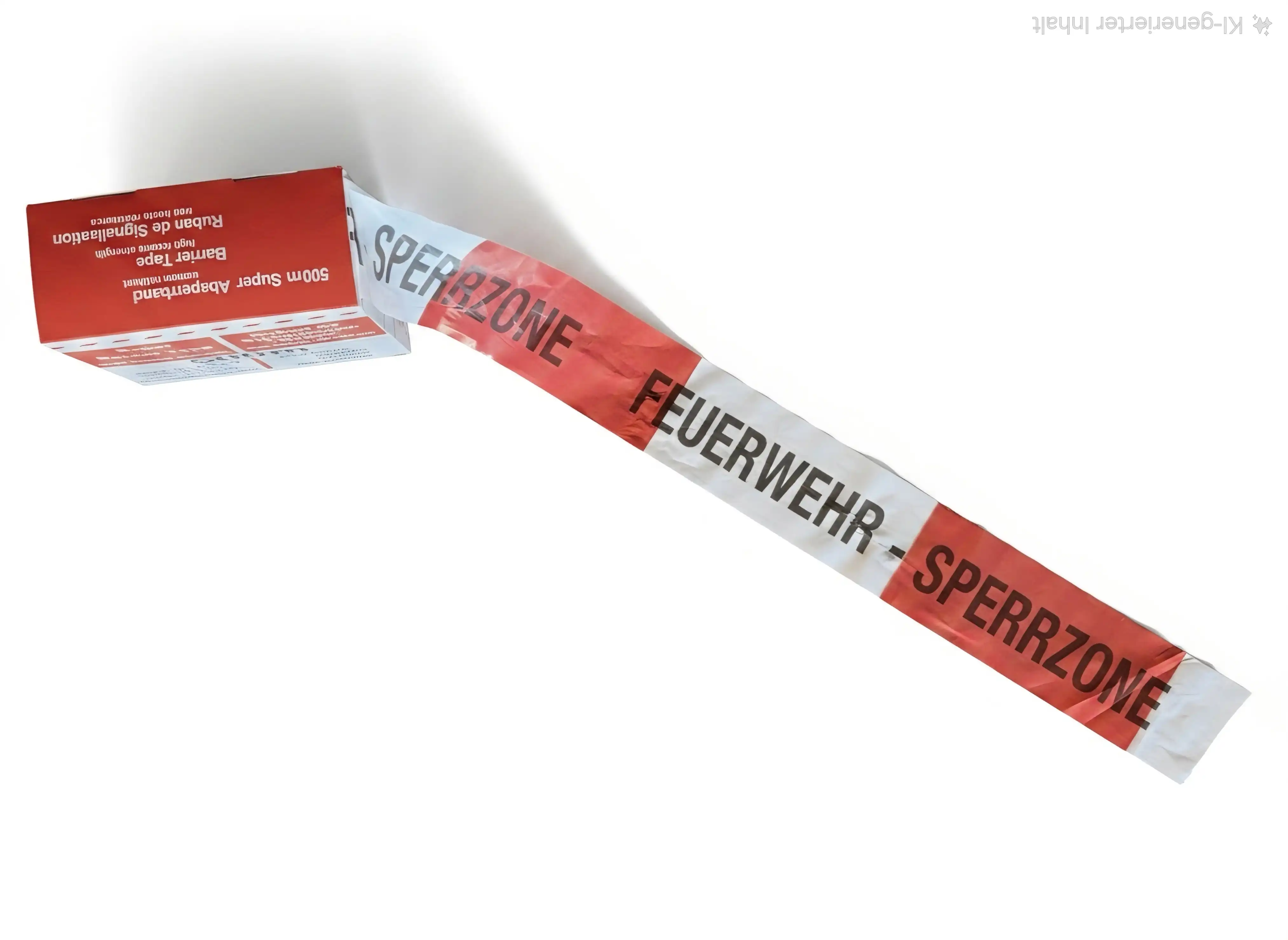 Absperrband rot/weiß Aufdruck Feuerwehr-Sperrzone 80 mm breit 500 m