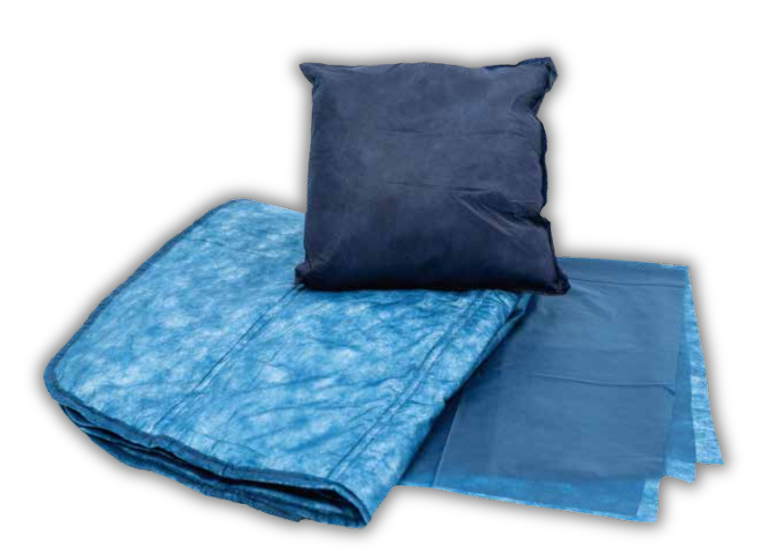 Katastrophenhilfe Bett Set Premium Baumwollfüllung - BLAU
