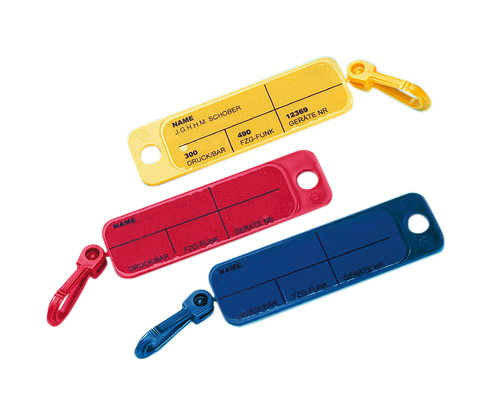 Namensschilder, blau (10er Set) für Überwachungstafel Regis Geräteschilder