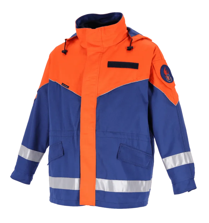Novotex Jugendfeuerwehr - Parka, -ORANGE/BLAU- MIT Fleeceweste