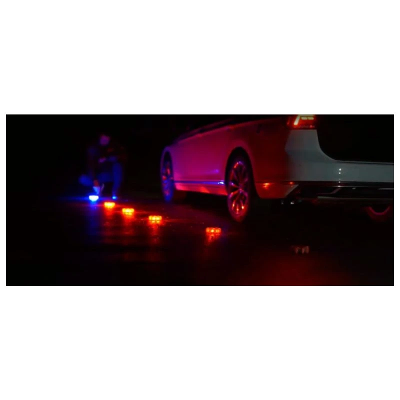 LED-Signalleuchten-Set SyncFlare 6 Stk. im Transportkoffer, gelb/blau/grün